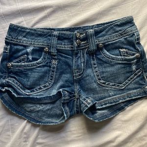 Miss Me Blue Jean Shorts